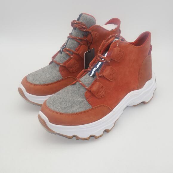 NEW Sorel Women's 10 Kinetic Breakthru Caribou Waterproof Red Chalk - Picture 1 of 8